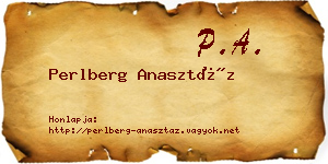 Perlberg Anasztáz névjegykártya